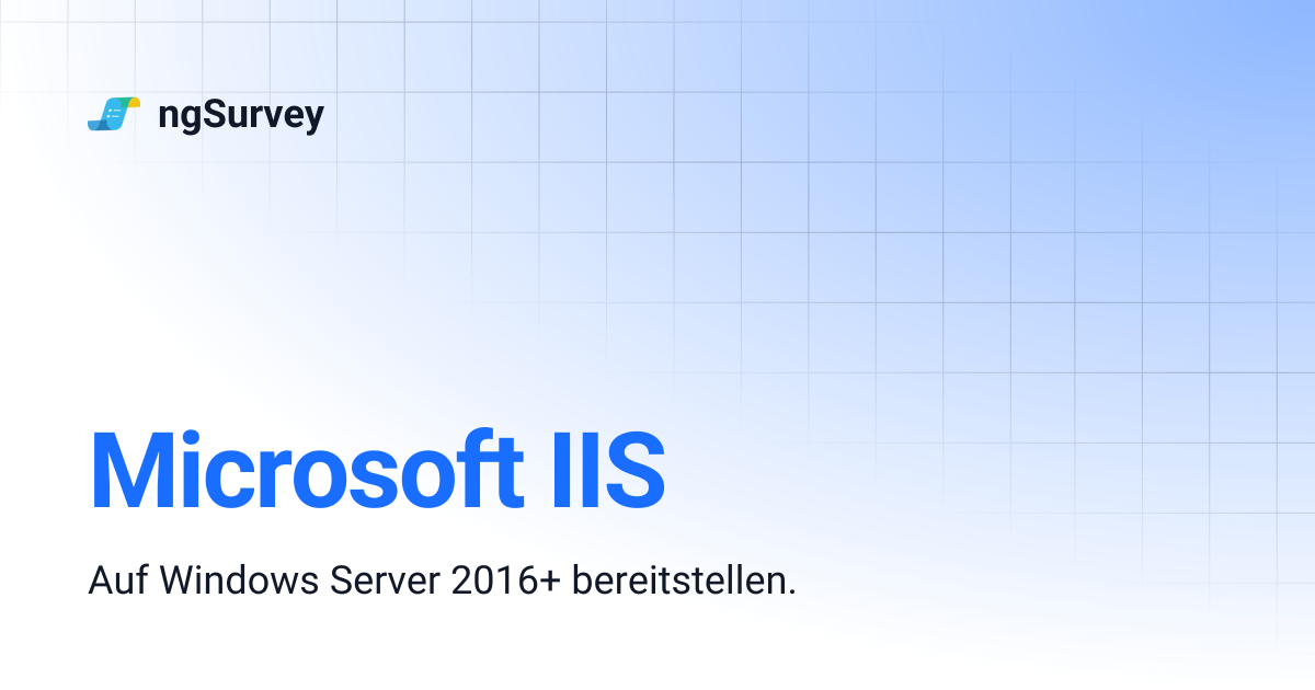 Microsoft IIS | ngSurvey
