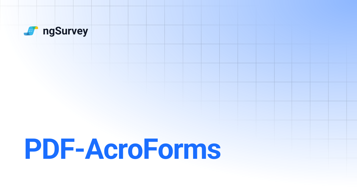 PDF AcroForms | ngSurvey