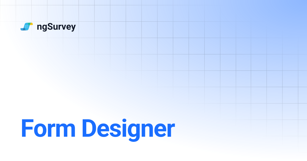 Form Designer | ngSurvey