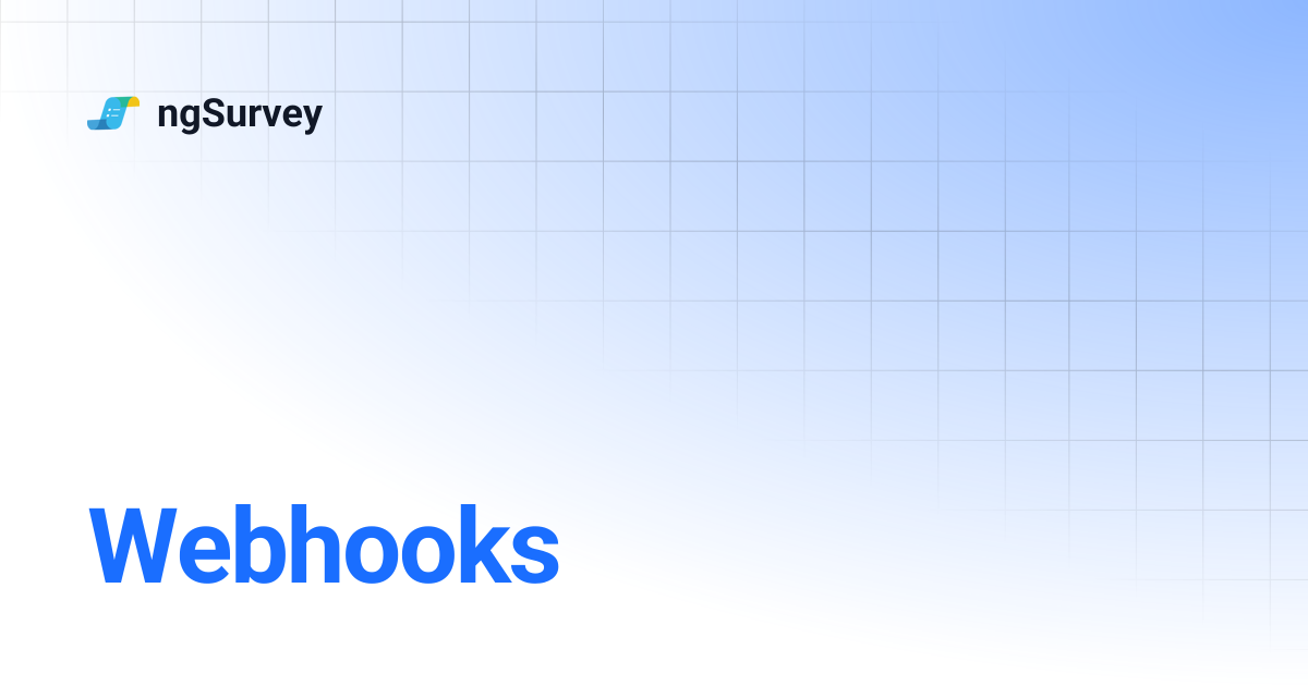 Webhooks | ngSurvey