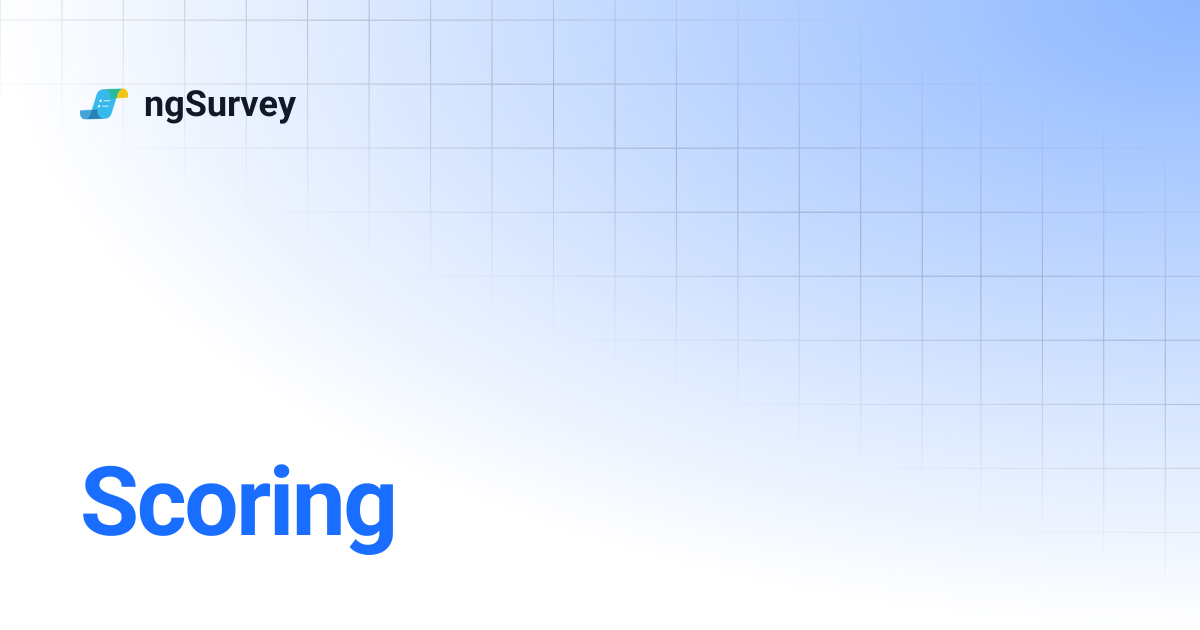 Scoring | ngSurvey